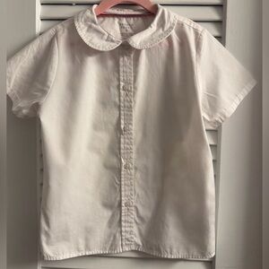 French Toast Size 8 Girls White Uniform Darting, button down Peter Pan collar